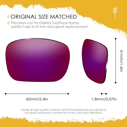 Image of ANSI Z87.1 Replacement Lenses For Oakley TwoFace OO9189 Sunglasses