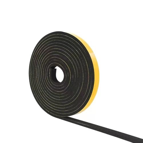 Westspark Foam Seal Tape 12mm Width X 6mm Thick x 5M/16.4ft High Density Adhesive Foam Weather Strip Seal for Window and Door Sound Insulation Waterproof Seal