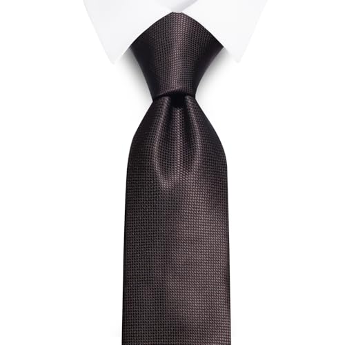 Image of Solid Color Ties Set Men Handkerchief Cufflinks Brooch 3.15 inches Classic Formal Necktie Pocket Square Set