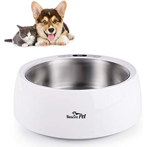 Beacon Pet Heated Pet Bowl 1.5L Winter Pet Dog Bowl Food Cats Heated Feed Cage Constant Temperature Bowl Heated Automatic Water Bowl Heatly Food Container Stainless Steel Water Feeder Cover