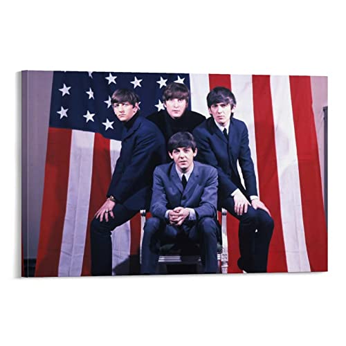 Poster décoratif sur toile du groupe Beatles – Impression moderne pour chambre à coucher – 50 x 75 cm - Les Beatles, Paul McCartney, John Lennon, RIngo Starr, George Harrison Poster décoratif sur toile du groupe Beatles - Impression moderne pour chambre à coucher - 50 x 75 cm