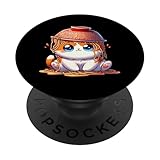Ramen Noodles Katzenbesitzer Japanisch Kawaii Anime Katzen Liebhaber PopSockets Klebender PopGrip
