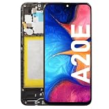 OnlyTech - Schermo LCD completo con telaio assemblato di ricambio per Samsung Galaxy A20E (SM-A202F)