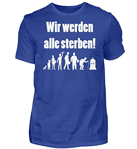 T-Shirt Homme Bleu XX-Large Haut de Gamme Coupe Confort