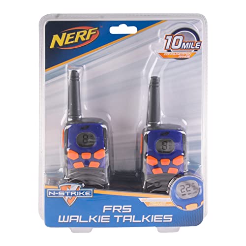 Nerf 10 Mile Walkie Talkies Set 37756 | Delivers Transmission With 10 Mile Communication Range, Flexible Safety Antenna & Morse Code With On/Off Switch (Orange & Black) #TOP3