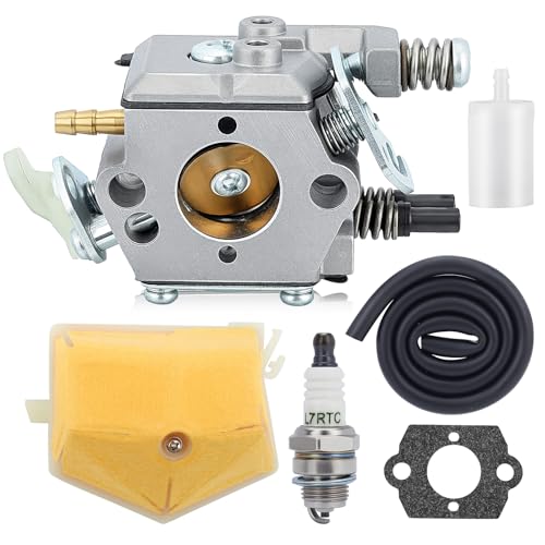 Hipa 55 51 Carburetor for Husqvarna 51 55 Rancher 503281504 Chainsaw Carburetor Part with 503608301 Air Filter 591375401 Fule Filter Spark Plug Gasket Replacement