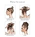 SARLA 2PCS Messy Hair Bun Hair Pieces Wavy Curly Synthetic Updo Fake Scrunchies Ponytail Extension for Women Platin Blonde