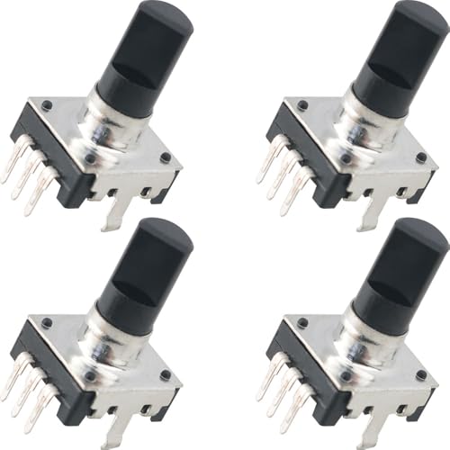 JJHXSM 10PCS EC12 Audio Encoder 24 Pulse 360 Degree Rotary Digital Pulse Encoder Shank Length 15mm/0.59inch Without Switch EC12 Rotary Encoder for Robotics Camera Lens Computer Input Devices
