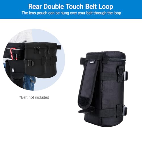 JJC Funda Bolsa Protectora para Objetivo Canon EF 100-400mm f4.5-5.6L EF 70-200mm f2.8L IS II III USM RF 600mm f11 IS STM Nikon AF-S 70-200mm f2.8G ED VR II AF 80-200mm f2.8D, Interiores 4.3" x 8.8" - imagen 4