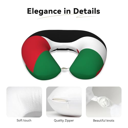 Almohada de viaje de espuma viscoelástica negra miniatura 4
