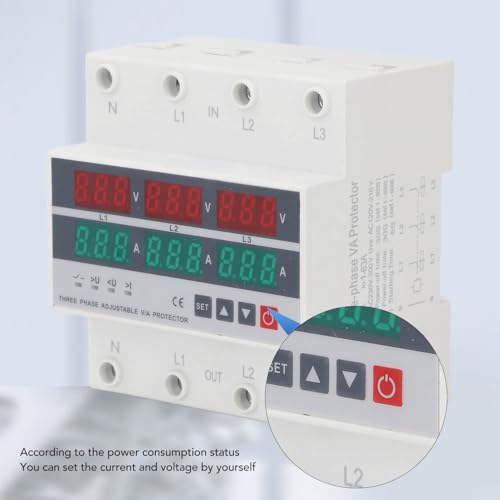 Protecteur de tension triphasé 63A CA 120-300V rail DIN