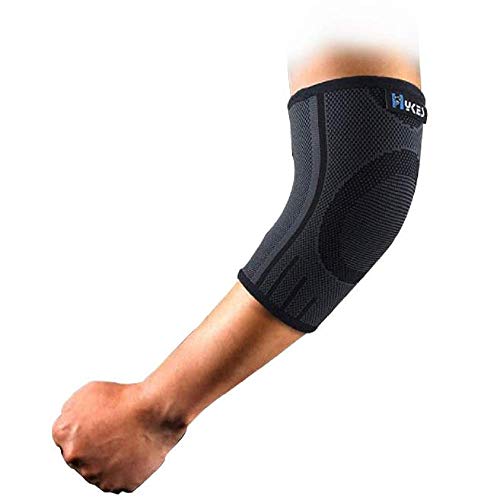 Hykes Elbow Support Compression Sleeve brace for pain relief Tendonitis Arthritis Sports badminton Tennis elbow cricket joint protection golf workout 