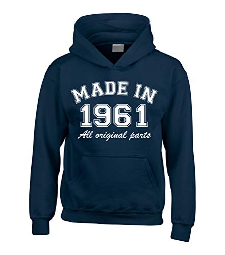 Sweat Made in 1961 bleu : sweat à capuche idéal pour le week-end
