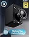 MAJORITY D70X Lautsprecher Boxen | 2 x 30W Regallautsprecher Passiv | HiFi Lautsprecher Doppeltreibern Lautsprechermembranen aus Kohlefaser | DJ Boxen 6Ω Impedanz & 40HZ-20KHZ Frequenzgang (Schwarz)