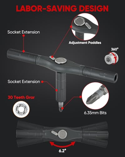 Image of Saker 66 in 1 Magnetic Screwdriver Set,Multi Bit Ratcheting Screwdriver Set with Detachable Handle Portable Repair Tool Kit for Furniture, Electronics, Bike, DIY, Computer,Christmas Gifts