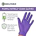 HALYARD PURPLE NITRILE Exam Gloves, Powder-Free, Non-Sterile, 5.9 mil, 9.5 Inches, Purple, Size Medium, 55082 (Box of 100)