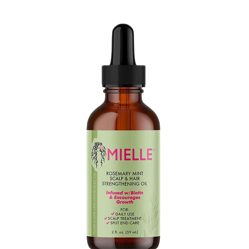 Aceite Mielle original crecimiento del cabello esencial romero menta fortalecimiento del cabello tratamiento nutritivo para las puntas abiertas y la mascarilla para el cabello seco (mielle)