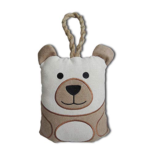 koko doormats Decoratieve deurstopper van polyester met berenvorm, deurstopper, decoratief, 1 kg, grijs en bruin