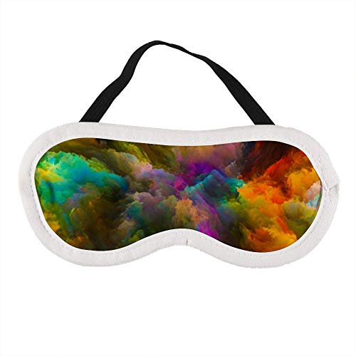 CPU mit fraktaler Umgebung in Perspektive Schlafmaske Schlafmaske Augenbinde Baumwolle weich für Damen Herren Reisen Nickerchen personalisierbar