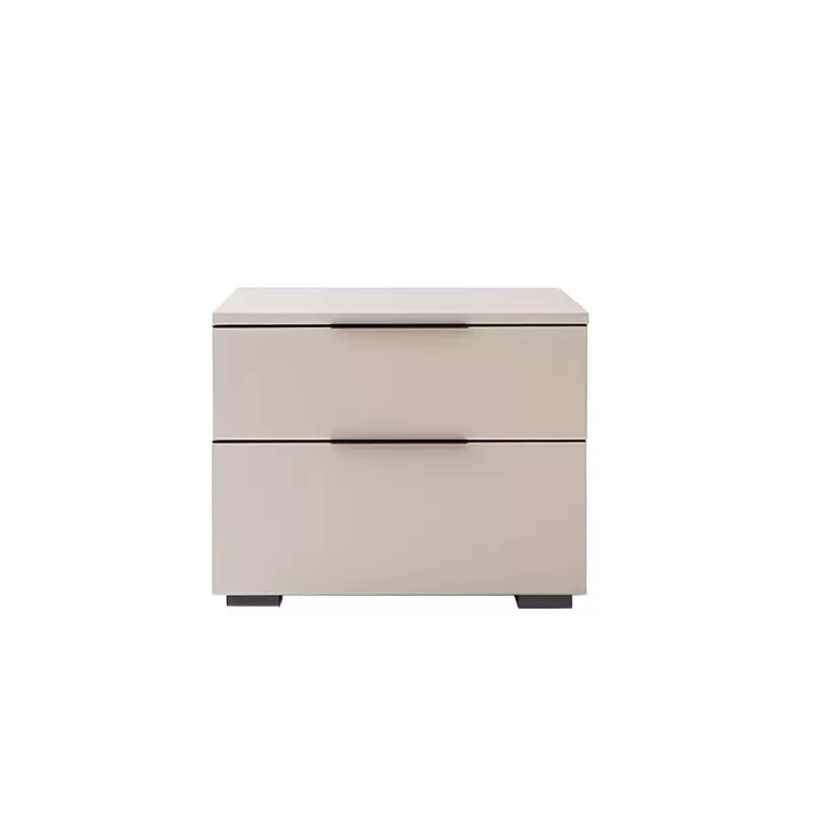 KoliynDouble Drawer Storage Cabinet, Minimalist Modern Bedroom Bedside Table, Installation Free