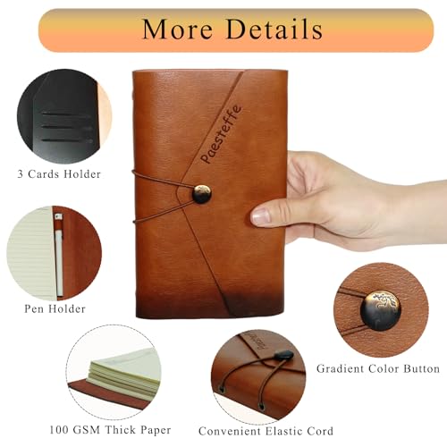 Cuaderno de cuero A6 recargable para organizar notas sin perder espacio 2