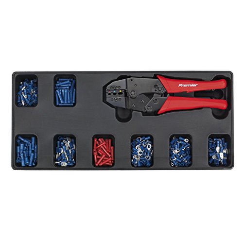 SealeyTBT16 Tool Tray with Ratchet Crimper & 325 Assorted Insulated Terminal Set