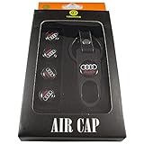 Ludostreet ref0012 Tapones Válvulas de Rueda (X4) + Llavero de Coche (Audi)