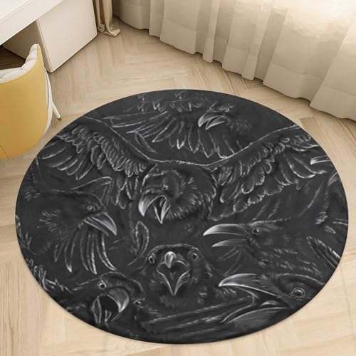 Tapis flanelle Viking lavable en machine avec impression 3D relief