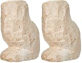 Honsell 79213 Rohling Eule, vorgefertigte Figur aus Speckstein, ca. 10 cm groß, zum Bearbeiten mit Raspel und Feile, ideal auch für Kinder, bunt (Packung mit 2)