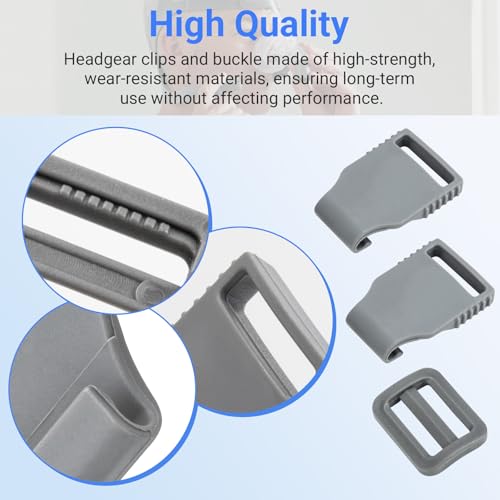 F&P CPAP Headgear Clips & Buckle Replacement for Fisher & Paykel Simplus Full Face Mask Headgear Strap C Pap Replacement Supplies