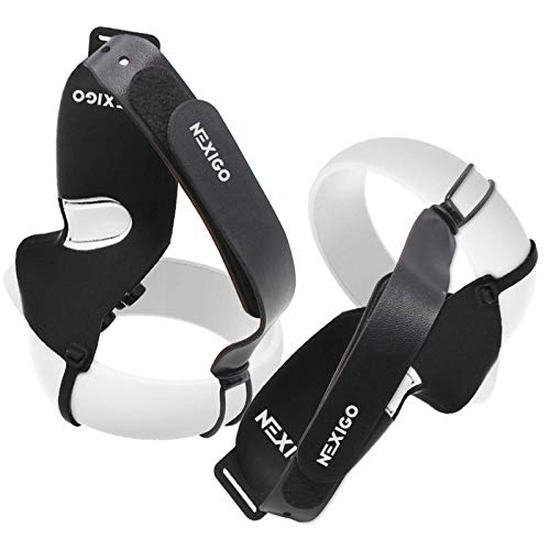 [Newer Version] Touch Controller Grip Cover with Knuckle Straps for Oculus Quest 2, NexiGo Quest 2 Touch Controller Grip Accessories, Anti-Throw Handle Protective Sleeve