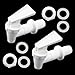 Biaungdo Replacement Water Cooler Faucet Bottle Jug, 2 Sets BPA-Free Plastic Water Spigot Spout Beverage Water Crock Dispenser Tap Set Lever Beverage Pour Dispenser Valve(Milky White)