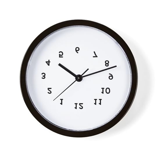 CafePress Upside Down 10" Wall Clock for Livingroom, Kitchen, or Office