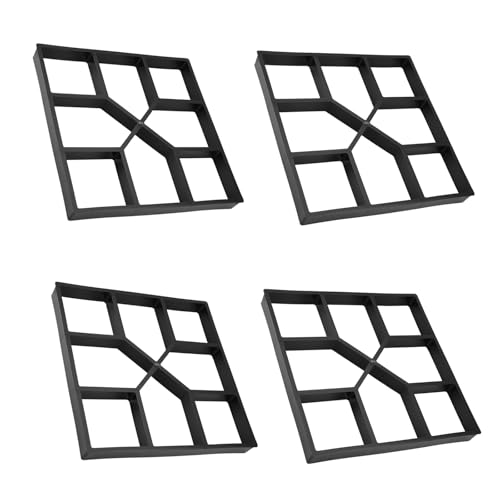 DPFCYBS 4PCS Pavimentazione Cemento Stampo Stampo per Pietra da Calpestio Pavimentazione del Prato del Giardino Passeggiata A Gradini Stampo in Pietra