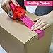 BOMEI PACK Heavy Duty 6 Rolls Colored Moving Tape with Dispenser 1.88 Inch x 60 Yard, Pink Packaging Tape 2.4 mil Packing Tape for Shipping, Moving, Mailing & Storage
