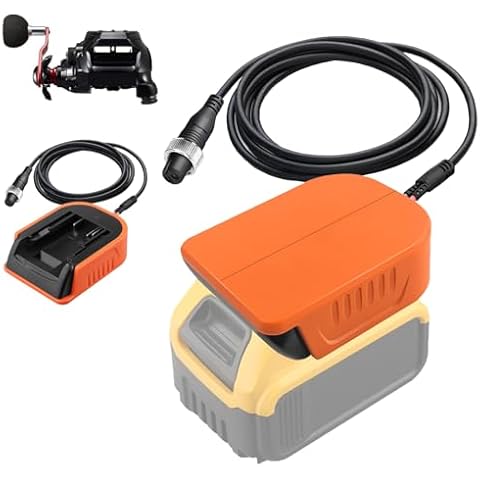 HXTMOJU Fishing Reel Adapter for Dewalt 20V 60V Li-ion Battery Converter, Use for Daiwa/for Shimano 14.4V Series for Daiwa Tanacom 1000 Leobritz 500 for Shimano BeastMaster 9000 Electric Reel Adapter Cover