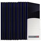 SUNNIVA® 8.0 kW Solaranlage, 16x 500 W Solarmodule Fullblack Bifacial, Wechselrichter SE8K (3-phasig)
