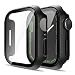 TAURI 2 Pezzi Cover Apple Watch 7 41MM, Custodia Apple Watch Series 7 41MM, Vetro Temperato Cover,Sottile Custodia Rigida per PC Schermo in Pellicola Protettiva Integrato Copertura Complessiva-Nero