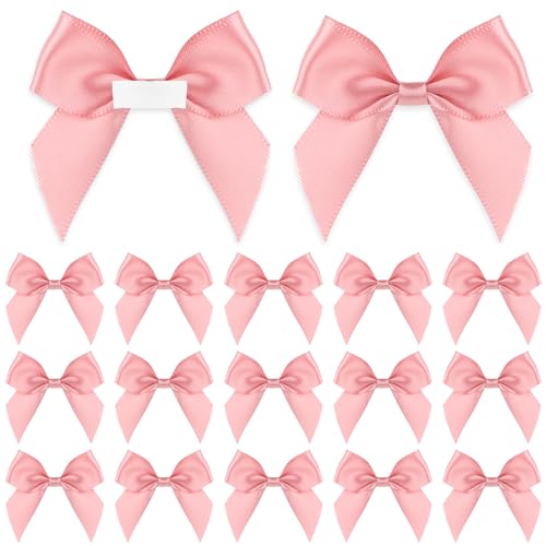 La mejor selección de Moños y cintas los mejores 10. 42 30 lazos pequeños rosados para manualidades, decoraciones de lazo de 2 pulgadas, lazos preatados con almohadillas de gel adhesivas, lazos de satén autoadhesivos para envolver...