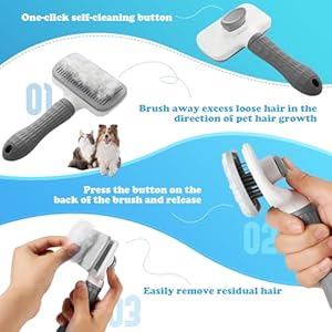 Pet-brushcat-brush-with-release-buttondog-brush-for-grooming-Remove-loose-hair-and-prevent-tanglingfine-needleGrey - Cucciolini Doodles Pet-brushcat-brush-with-release-buttondog-brush-for-grooming-Remove-loose-hair-and-prevent-tanglingfine-needleGrey