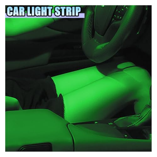 DUSCOKE 4PCS DC 12V Waterproof Car LED Light Strip, 30CM/1Ft 3528 15SMD Car Underbody Light Strip with 9\" Wire, Vehicle Interior Exterior Decoration Light for Golf Cart, Boat, Motorcycle (Green)