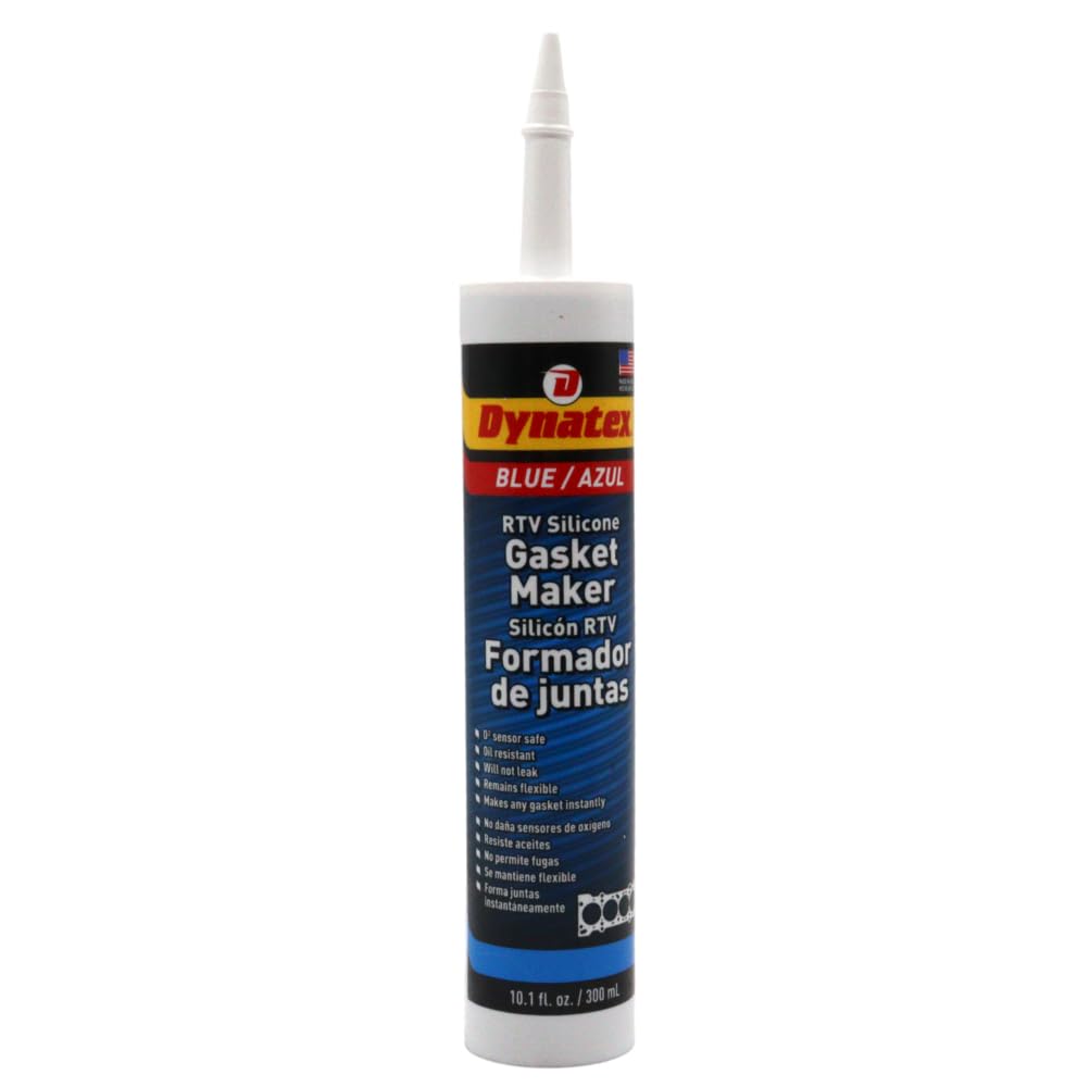 Dynatex 143399 Blue RTV Silicone Gasket Maker, 300ml Cart, Single Component RTV, Formed-in-Place Gasketing Compound, Oil and Water Resistant, Remains Flexible, Instant Gasket Maker