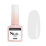 STAYLAC UV Nagellack - Cover Base Gel UV - Angelic Cloud Milky Weiß/Rosa 5 ml - STAYLAC Basis Für Nägel - UV Lack - Gel Nägel - Nageldesign
