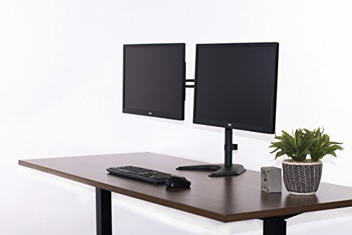 Vivo Dual Lcd Monitor Free Standing Desk Mount, Heavy Duty Fully Adjustable Stand Fits 2 Screens Up To 27 Inches (Stand-V002Z) #TOP7