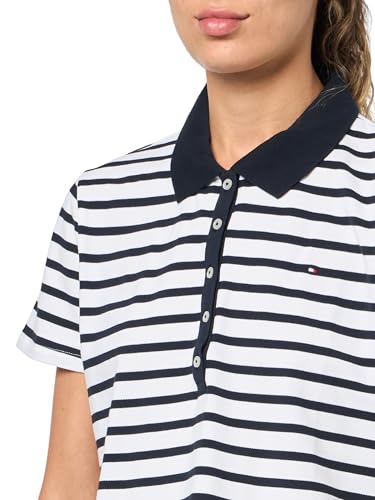 Camiseta polo para mujer Tommy Hilfiger manga corta de moda casual chic 3