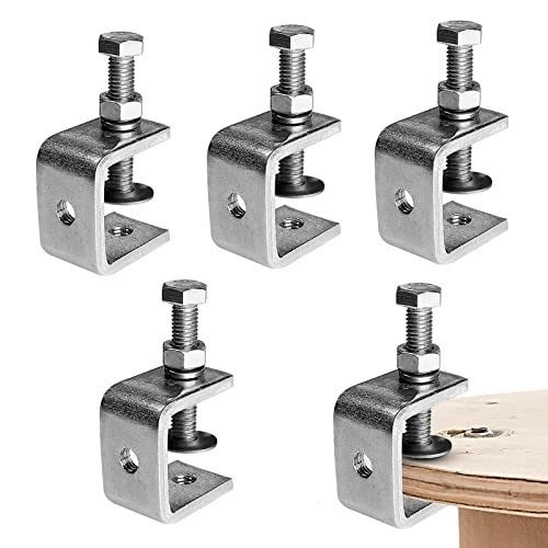 4 Piezas Abrazaderas Metalica Carpinteria, Sargentos G, Acero Inoxidable Abrazadera C, con MáXima Durabilidad, Antioxidante, Abrazaderas en C para Carpintería De Bricolaje, Soldadura, Ebanistería Cover