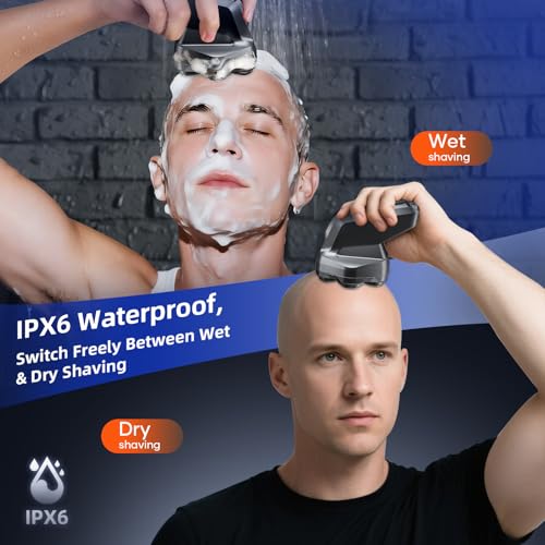 kensen 7D Head Shavers for Bald Men - Dual Speed Bald Head Shavers with LED Display, Elect - image 7