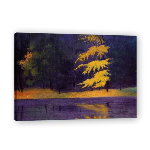 Reproduction de peinture à l'huile The Lake in the Bois de Boulogne Toile 30x42cm