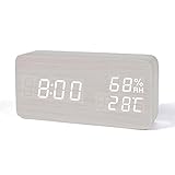 【ZWEIFACHE STROMVERSORGUNG】 Unsere Uhr wird von einem Micro-USB-Ladegerät mit Strom versorgt. LED-Bildschirme verbrauchen mehr Strom. Um den Wecker dauerhaft zu nutzen, wird die Verwendung des Akkus nicht empfohlen.