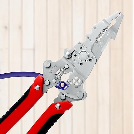 Image of Wire Stripper Machine 6-in-1 Wire Stripping Tool with Hand Crank, 6 Channels & 5 Blades for 0.06 inch-0.65 inch (3-17mm) Scrap Copper Wire Peeler & Recycling (Foldable wire striper)